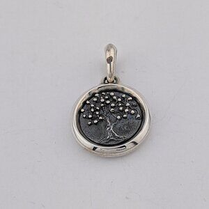 David Yurman Sterling Silver 925 Tree of Life Pendant Amulet Charm